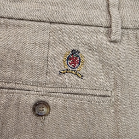 Vintage Tommy Hilfiger Thick Khaki Patterned Pants Y2K 90s MENS SIZE 36X32 - Picture 7 of 12
